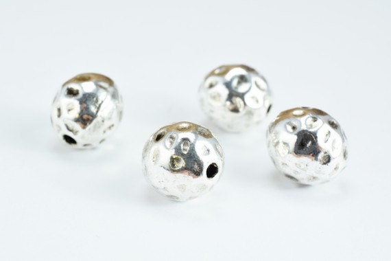 Silver Alloy Oval Beads Tibetan Style Antique Silver Alloy Metal Bracelets Charm Size 11x10mm Hole Size 1.5mm For Jewelry
