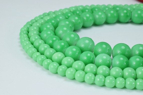 Green Glass Beads Round 6mm/8mm/10mm/12mm Shine Round Beads For Jewelry Making Item#789222045142