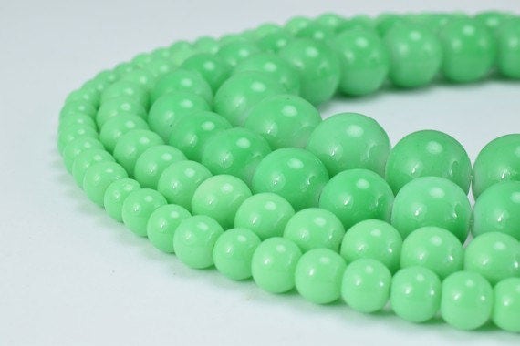 Green Glass Beads Round 6mm/8mm/10mm/12mm Shine Round Beads For Jewelry Making Item#789222045142