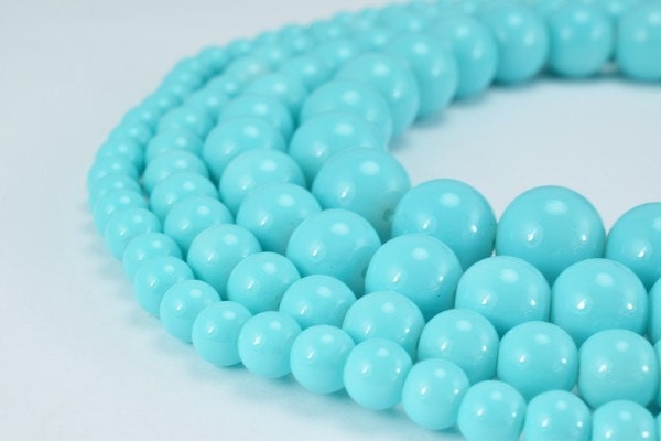 Sea Blue Green Glass Beads Round 6mm/8mm/10mm/12mm Shine Round Beads For Jewelry Making Item#789222045258