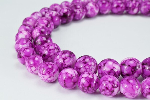 Two Tone Light Purple Glass Beads Round 10mm/12mm Shine Round Beads For Jewelry Making Item#789222045289