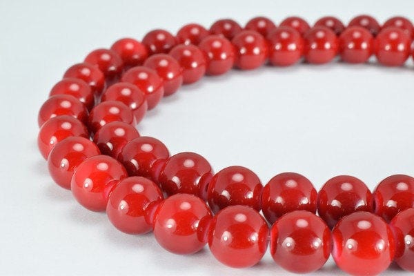 Red Glass Beads Round 12mm Shine Round Beads For Jewelry Making Item #789222045746