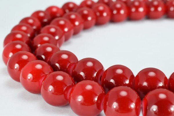 Red Glass Beads Round 12mm Shine Round Beads For Jewelry Making Item #789222045746