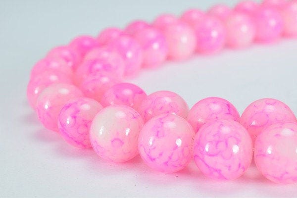 Two Tone Purple Pink Glass Beads Round 10mm Shine Round Beads For Jewelry Making Item#789222045619