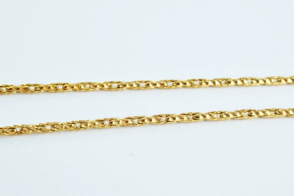 Pinky Gold Filled EP Crimpable Chain 18KT Size 17" Long 2mm Thickness, 18K Gold Filled Chain Findings, For Jewelry Making CG101