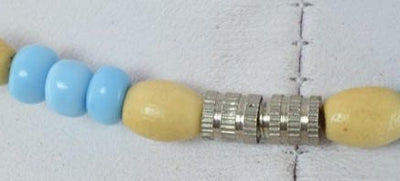 10" Wood Egyptian Beaded Handmade Necklace, Ceramic Pendant,Tribal Jewelry, Pendant African Wood Necklace Natural Healing,Handmade ,African