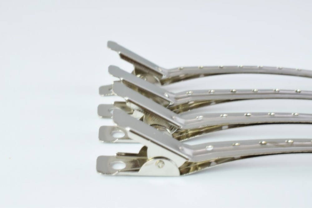 5 Silver Hair Clips Metal Long Beak Hair Pins Barrette Clips For Long Thick, Thin Hair,Length,3.5 inch,Hair Accessories,Wedding hair clip