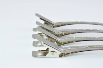 5 Silver Hair Clips Metal Long Beak Hair Pins Barrette Clips For Long Thick, Thin Hair,Length,3.5 inch,Hair Accessories,Wedding hair clip