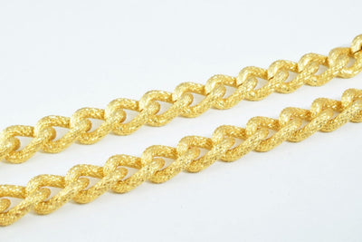 17x16mm Gold Aluminum Chain, Twisted Open Link for Handmade bracelet, Necklace Jewelry Accessories. 1 Yard (3 Feets), Item# 1437