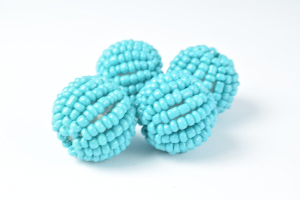 Seed Beads Bon Bon Round Ball Beads, Wrapped Beads, Decorative Beads, Handmade Bead, DIY Craft, 14 Colors 3 Sizes,