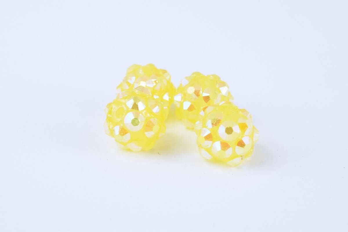 10x8mm Rhinestone Resin Beads, Shamballa, Round Ball Beads, for Macrame Bracelet, Basketball wives Earring 10 Colors set of 10 or 20 PCs