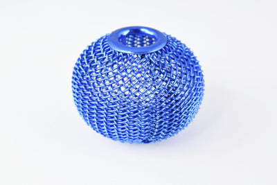 6 PCs Wire Mesh Beads Basketball wives large hole Round Beads 30mm metal jewelry big hoop earring chunky bead jewelry making