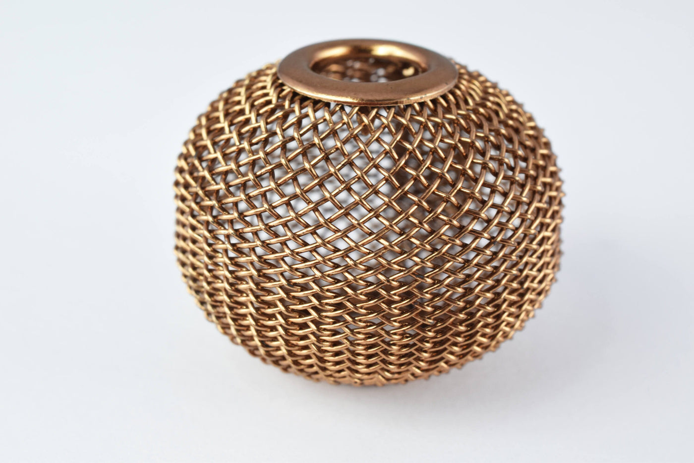 6 PCs Wire Mesh Beads Basketball wives large hole Round Beads 30mm metal jewelry big hoop earring chunky bead jewelry making
