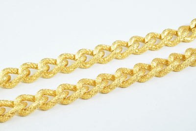 17x16mm Gold Aluminum Chain, Twisted Open Link for Handmade bracelet, Necklace Jewelry Accessories. 1 Yard (3 Feets), Item# 1437