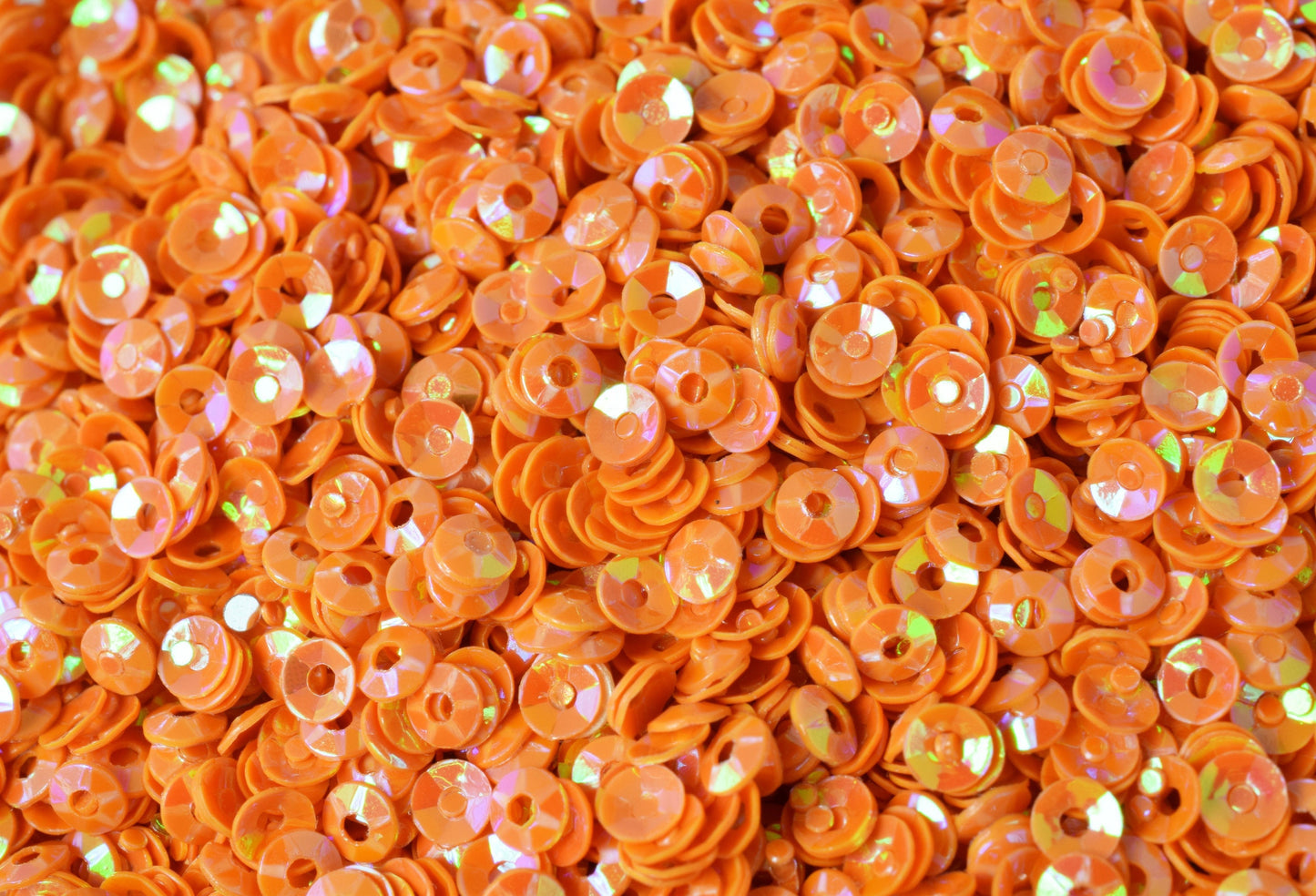 3mm Tangerine Orange AB Cup Sequins Sheen Round Sequins/Loose Paillettes,Wholesale Sequins,Shimmering Sequin Apparel,Shoe Decor