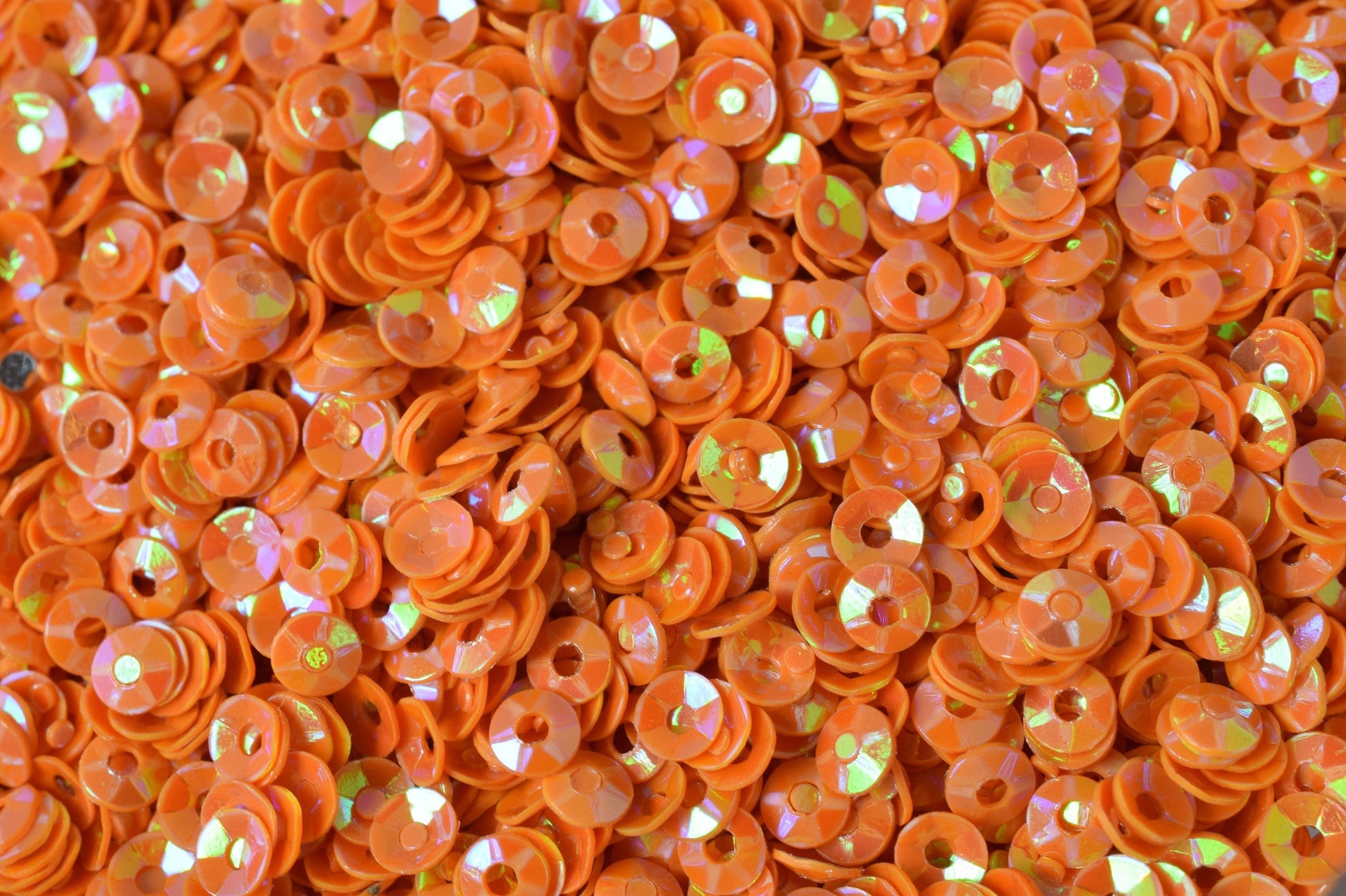 3mm Tangerine Orange AB Cup Sequins Sheen Round Sequins/Loose Paillettes,Wholesale Sequins,Shimmering Sequin Apparel,Shoe Decor