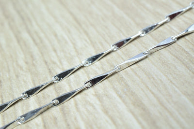 Rhodium Filled White Gold Filled Chain 15.5" Inch CS27