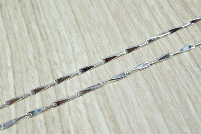 Rhodium Filled White Gold Filled Chain 17.5" Inch CS18, CS13