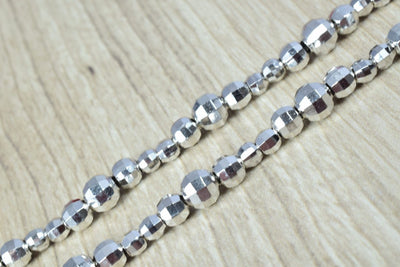 Rhodium White Gold Filled Beaded Chain 17.5" inch personal necklace CS20