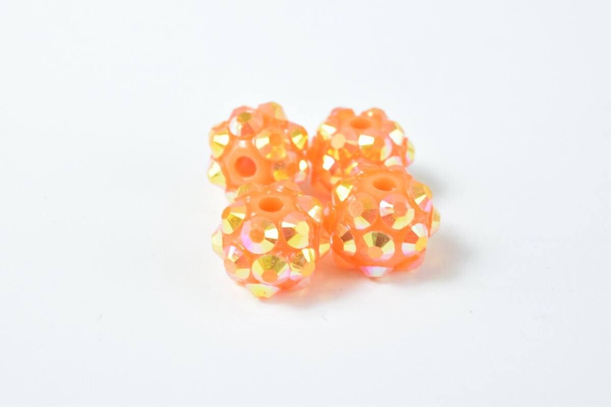 10x8mm Rhinestone Resin Beads, Shamballa, Round Ball Beads, for Macrame Bracelet, Basketball wives Earring 10 Colors set of 10 or 20 PCs