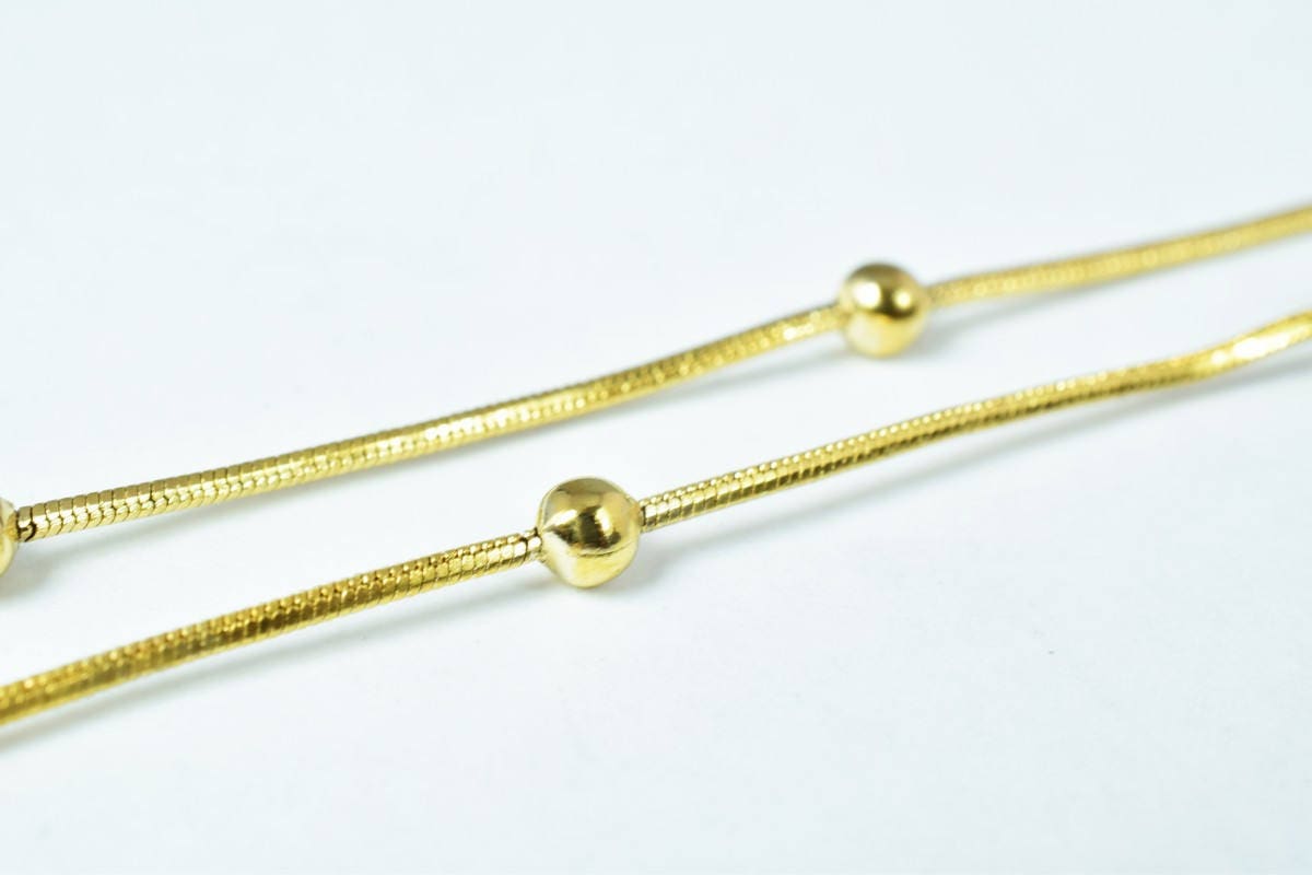 gold filled EP tarnish resistant Chain 18KT gold filled tarnish resistant Size 19.85" Long 1mm Thickness 3.5mm Ball Item #CG204 BeadsFindingDepot