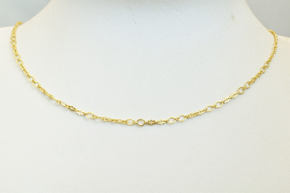 gold filled EP tarnish resistant Chain 18Kt gold filled tarnish resistant Size 17" Long 3mm Width Item #CG58 BeadsFindingDepot