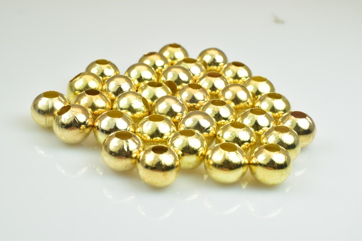3mm Gold Filled Large Hole Plain Round Bead