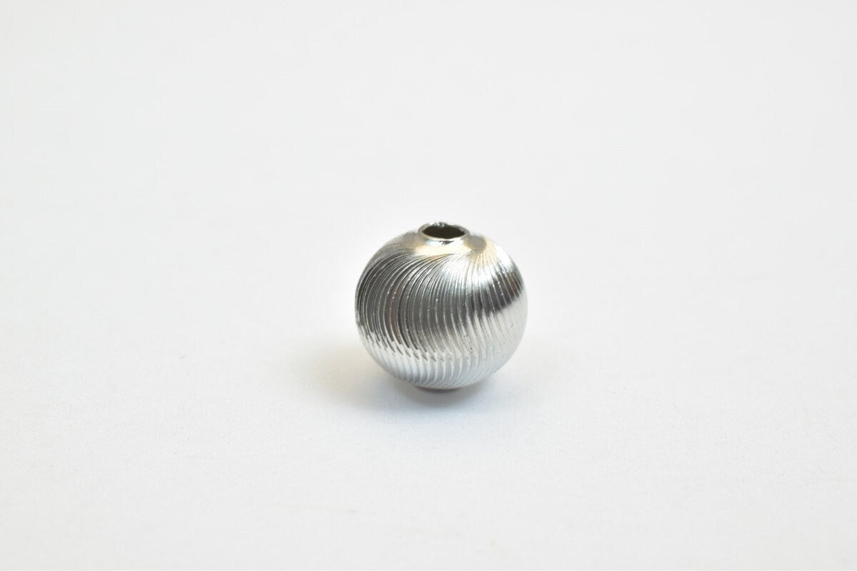 100 PCs Steel Plated Carved Round Beads 8mm/10mm Diamond Cut