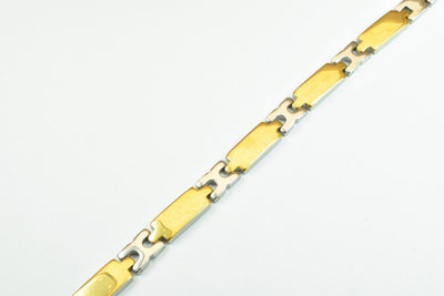 Stainless Steel Chain Gold And Silver Plated Chain Size 7.5" Inch Width 7mm Thickness 3mm findings for Stainless jewelry making BG48