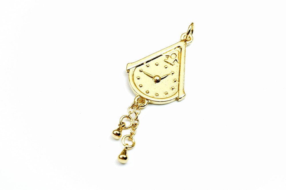 18K as Gold Filled* Watch Pendant Charm Size 51x20mm Plain as Gold Filled* Pendant For Jewelry Making GP108