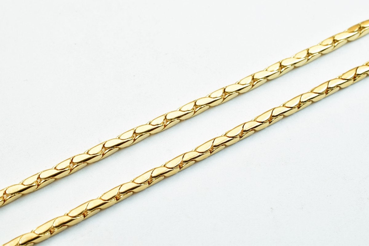 Pinky Gold Filled EP tarnish resistant Chain 18KT Gold Filled tarnish resistant Size 17.25" Long 1.5mm Width 1.5mm Thickness Item #CG297