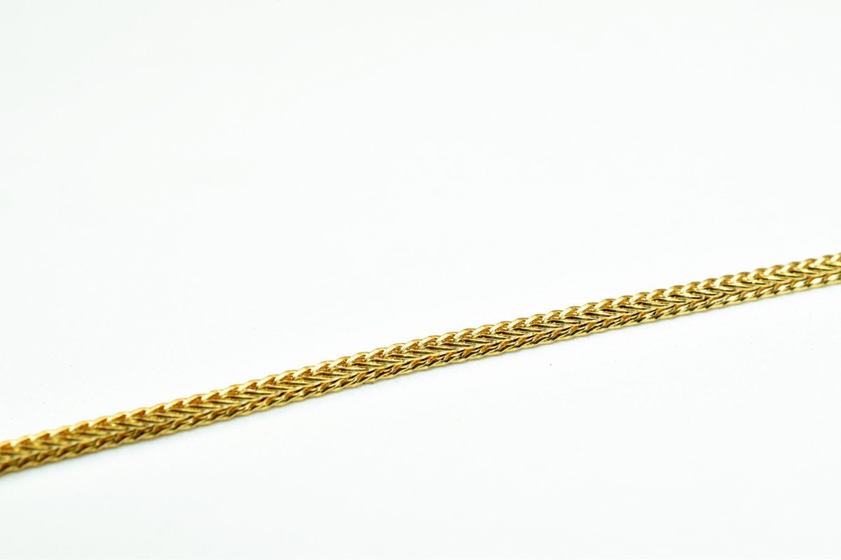 Pinky Gold Filled EP Chain 18KT Gold Filled Size 17.30" Long 1mm Width 1mm Thickness For Jewelry Making Item #CG373