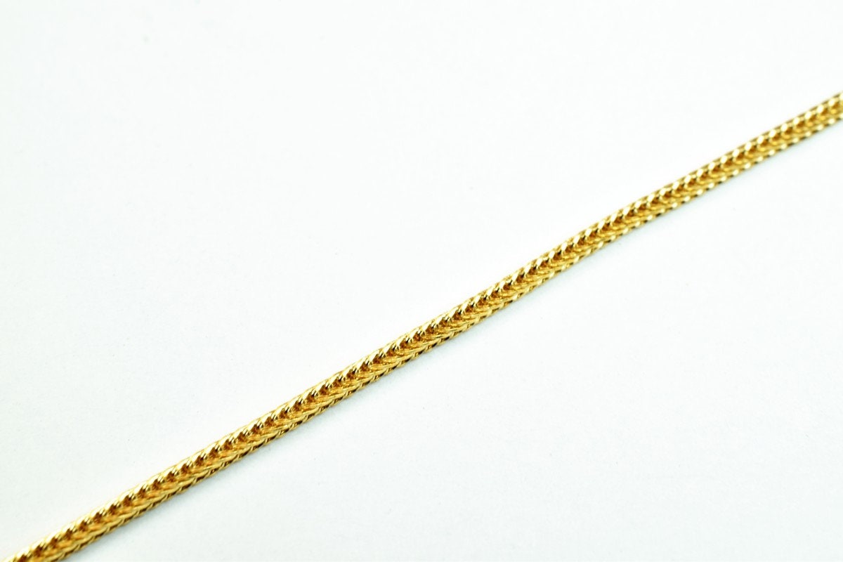 Pinky Gold Filled EP Chain 18KT Gold Filled Size 17.30" Long 1mm Width 1mm Thickness For Jewelry Making Item #CG373