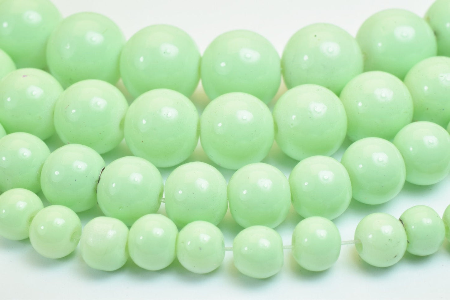 Green Glass Beads Round 6mm/8mm/10mm/12mm Shine Round Beads For Jewelry Making Item#AB