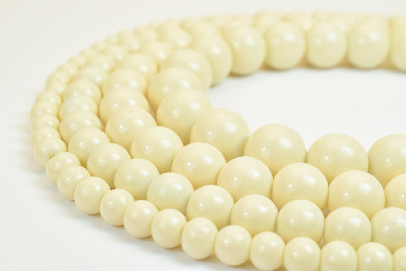 Creamy Glass Beads Round 6mm/8mm/10mm/12mm Shine Round Beads For Jewelry Making Item# AE