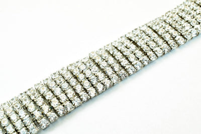 Tennis Bracelet 18K White as Gold Filled* Rhodium Chain With Cubic Zircon Size 7" Inches Bling Bling Jewelry Making Item # BR88