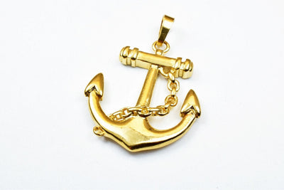 18K as Gold Filled tarnish resistant Anchor Pendant Charm Size 34.5x29mm as Gold Filled tarnish resistant Pendant For Jewelry Making GP137