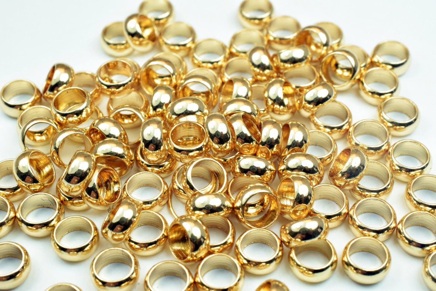 18K Gold Filled Roundel Spacer Beads 6x3mm - Elegant Findings for Jewelry Makers - High-Quality Craft Supplies BeadsFindingDepot