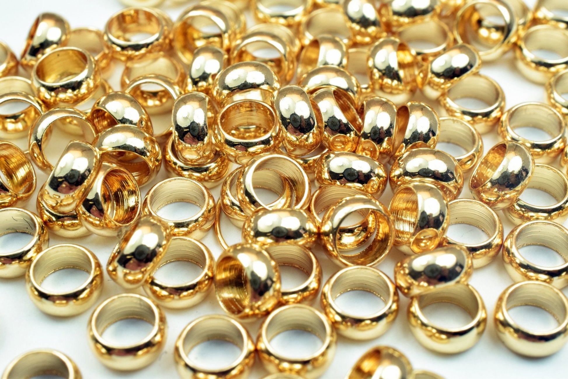 18K Gold Filled Roundel Spacer Beads 6x3mm - Elegant Findings for Jewelry Makers - High-Quality Craft Supplies BeadsFindingDepot