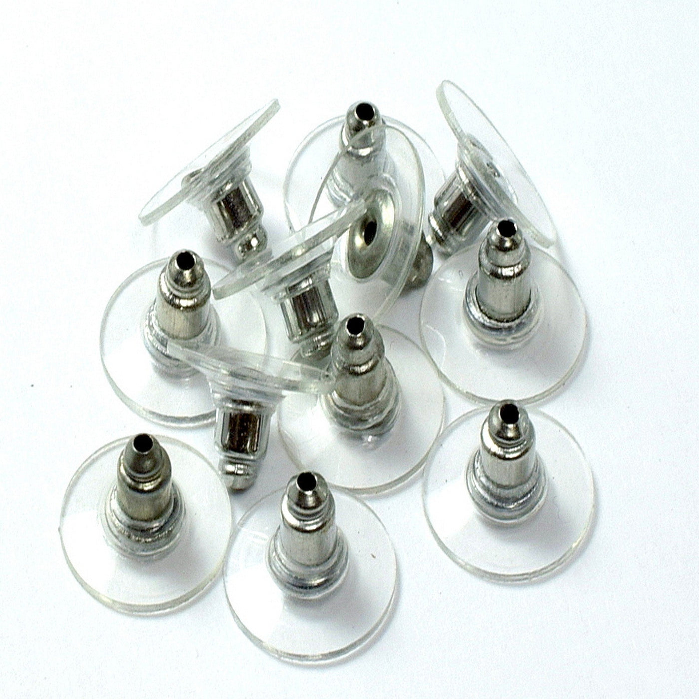 Silicon Clear Stainless Steel Earring Backing 11mm and fit 0.8-1.0mm hole Replacement back Earring Lock comfort backing and smooth