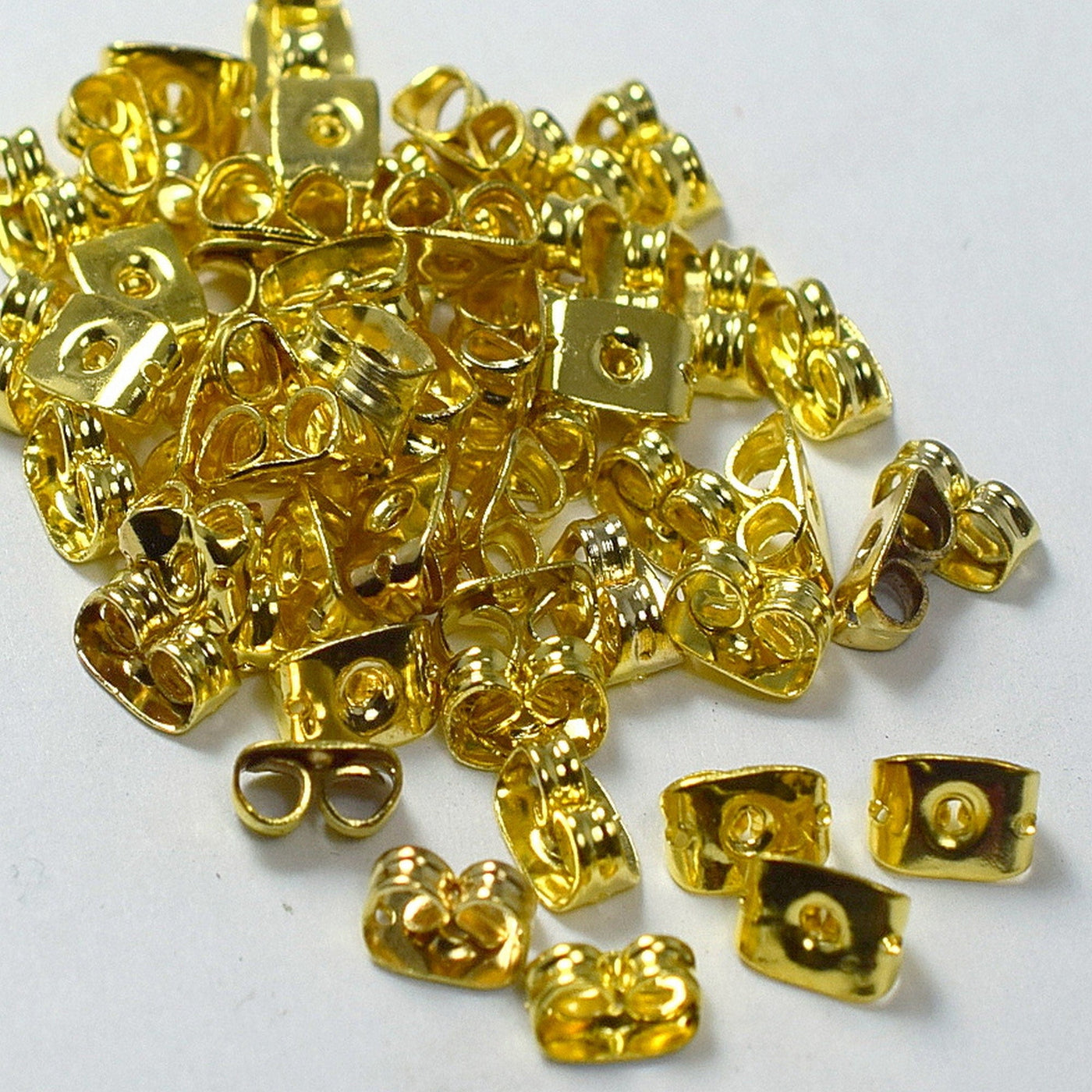 Ear-nut Gold Tone and Silver Tone Earring Backing 6mm Replacement back Earring Lock