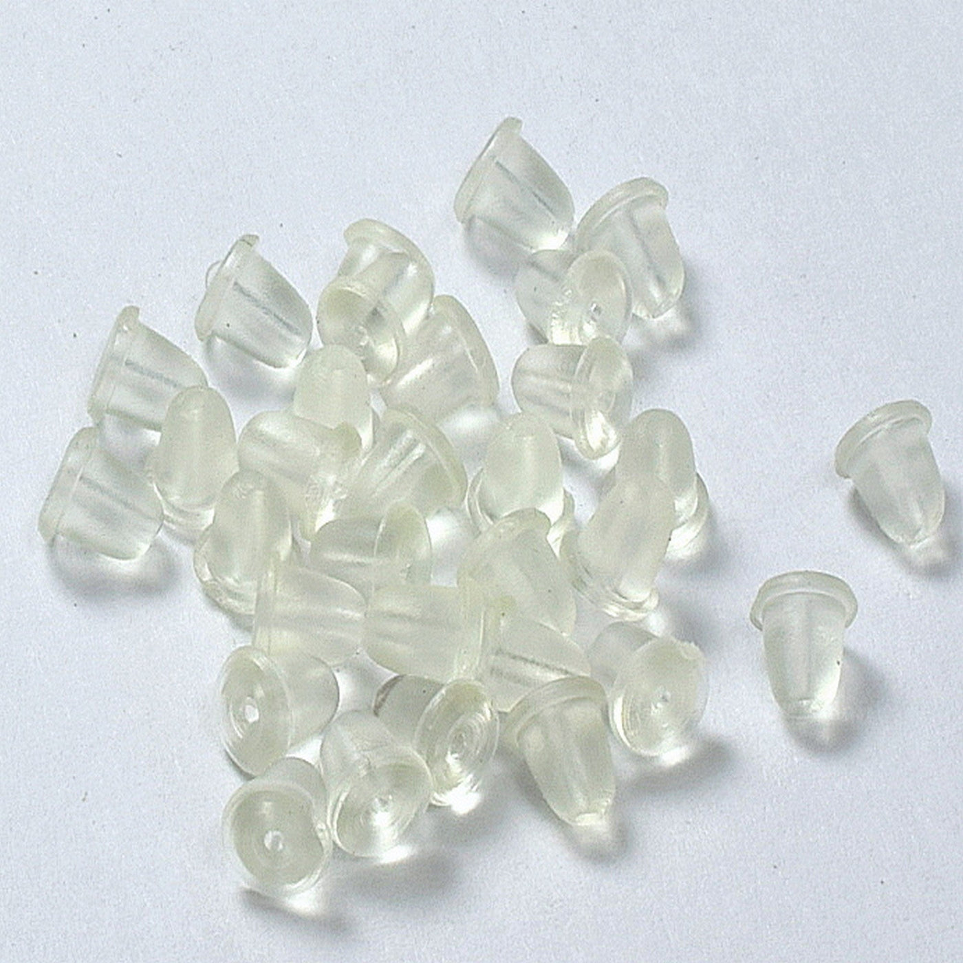 Clear Plastic Earring Backing 4mm Round Replacement Back Earring Lock comfort backing and smooth