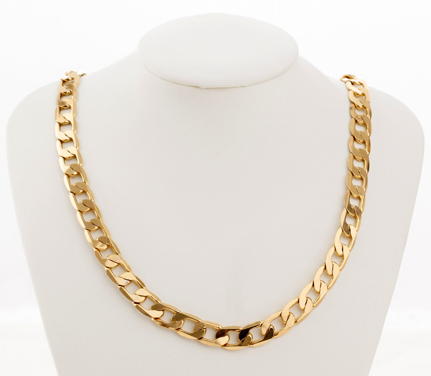 Cuban Gold Plated Flat Chain 18 KGF /14 KGF 3.8mm/4.40mm/5mm/6mm/6.5mm and 8mm Sold by Foot Cuban Link Chain