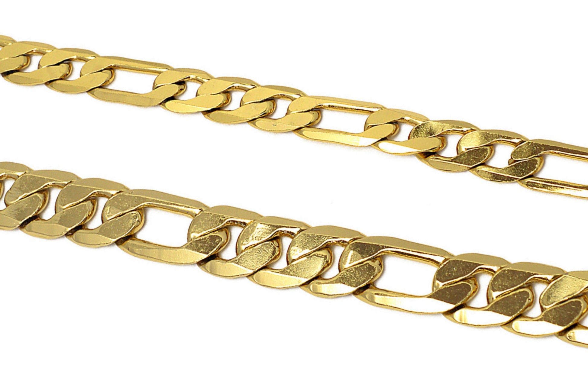 Gold Filled Quality 18k/Electro Plated Figaro Chain Width 11mm/15mm Finding Jewelry For Jewelry Making Sold by Foot