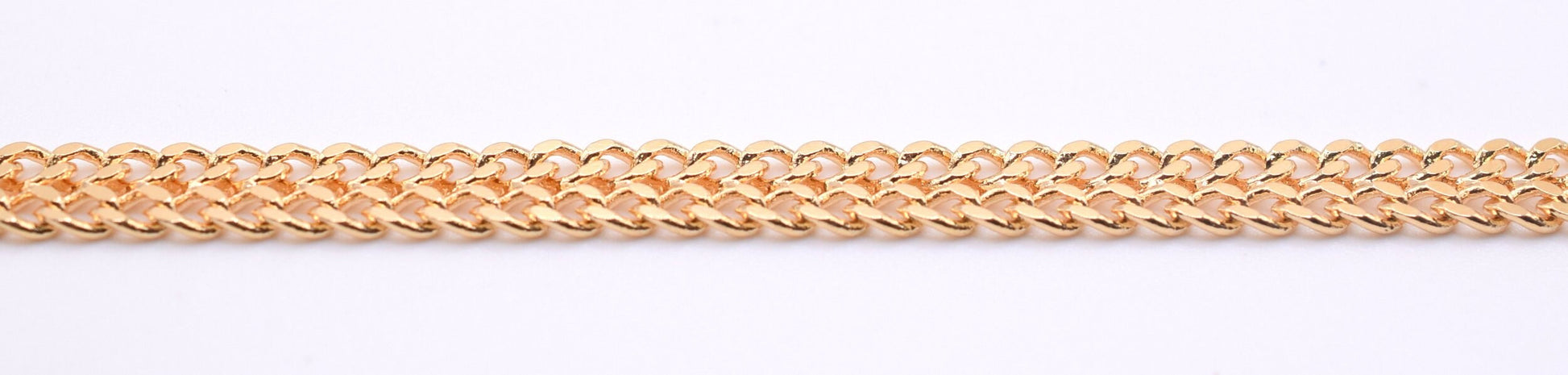 3 Feet 18K Gold Filled Flat Link Bismarck Cuban Chain, Width 6mm Thickness 1.5mm  Finding Chain for Jewelry Making GFC128H - BeadsFindingDepot