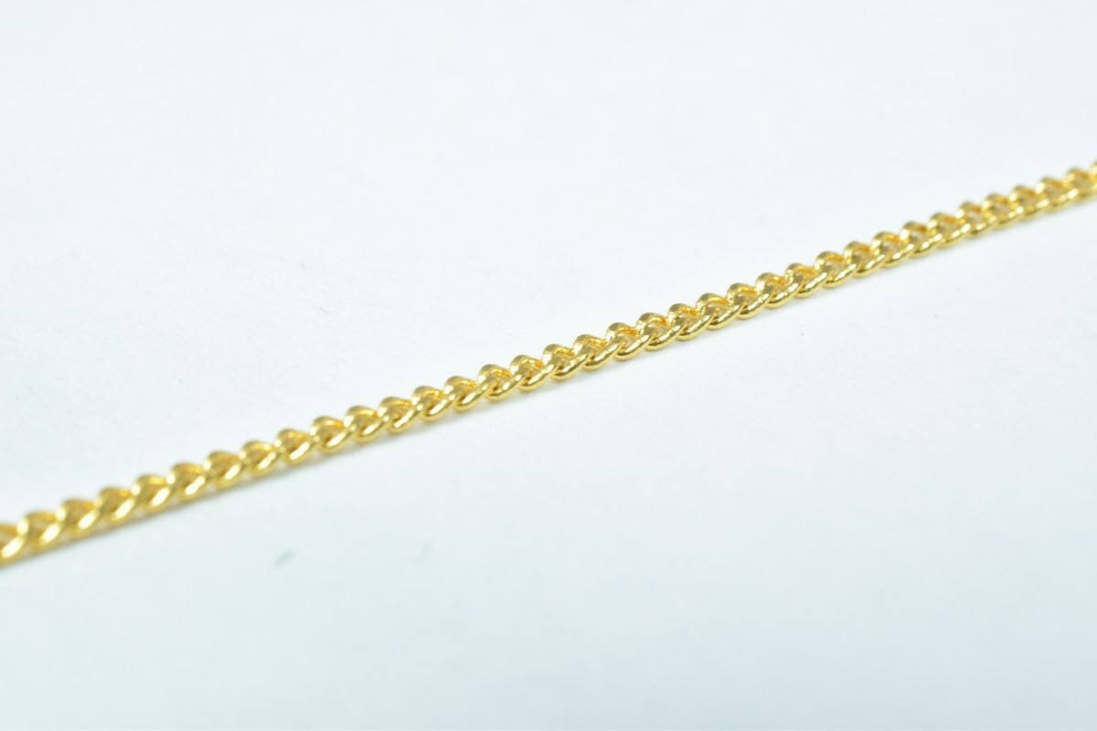 1mm 18k Gold Plated cuban chain 18k gfc062 sold by foot