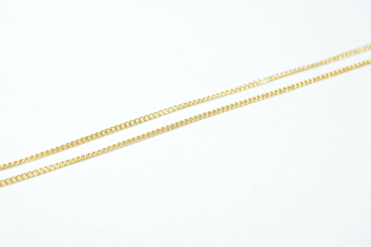 1mm 18k Gold Plated cuban chain 18k gfc062 sold by foot