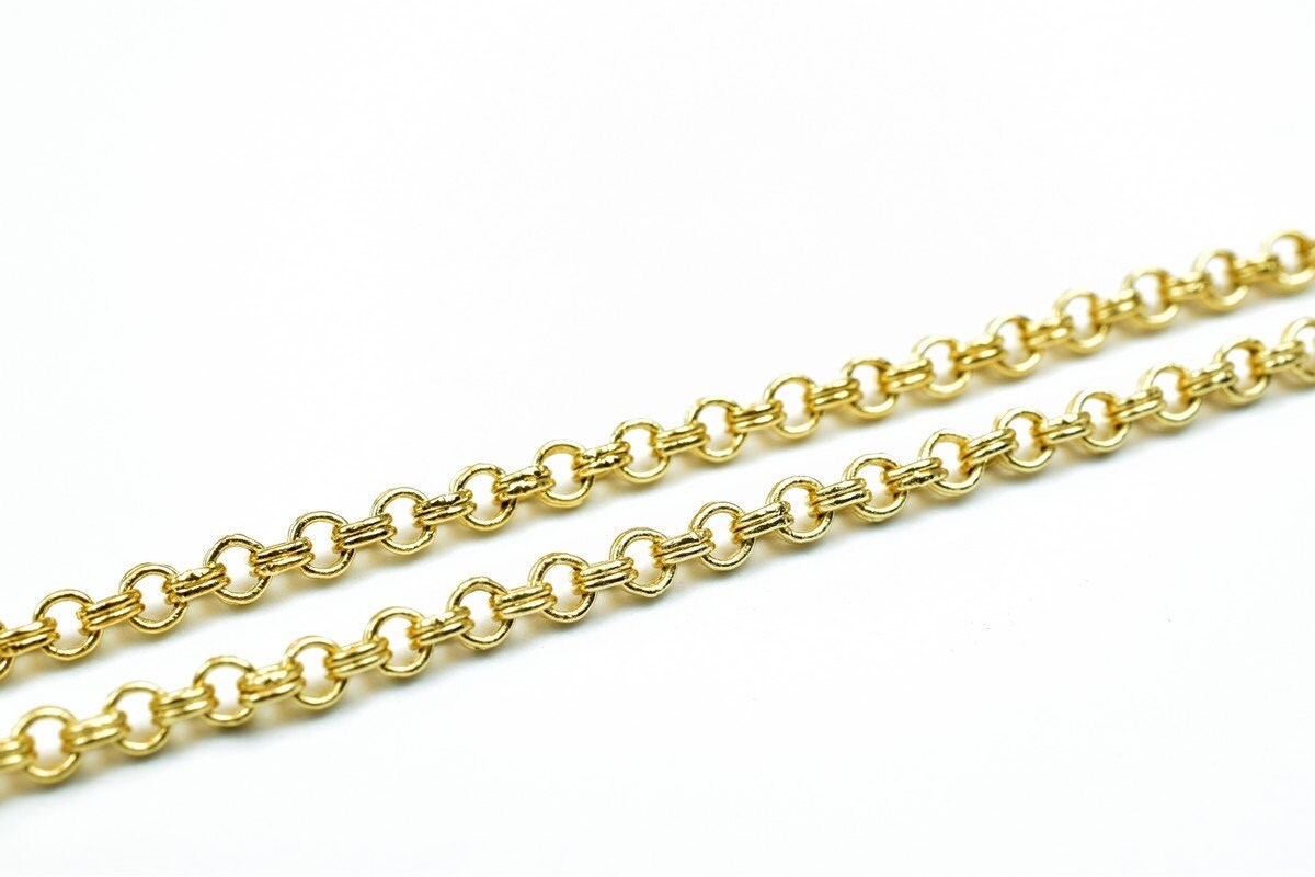 Gold filled EP chain 18kt gold filled size 17.5" long 2mm width 1mm thickness for jewelry making item #cg350