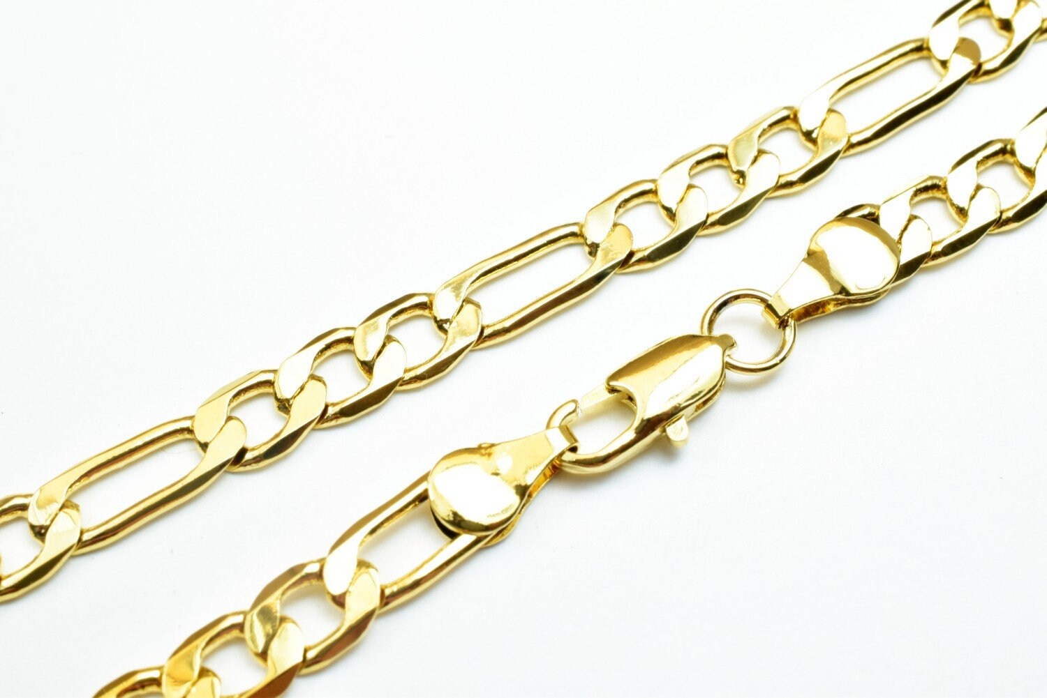 18k gold filled EP figaro chain 20" /24" and 31" inches long, 5mm and 10mm/11mm width gold filled findings chain for jewelry making