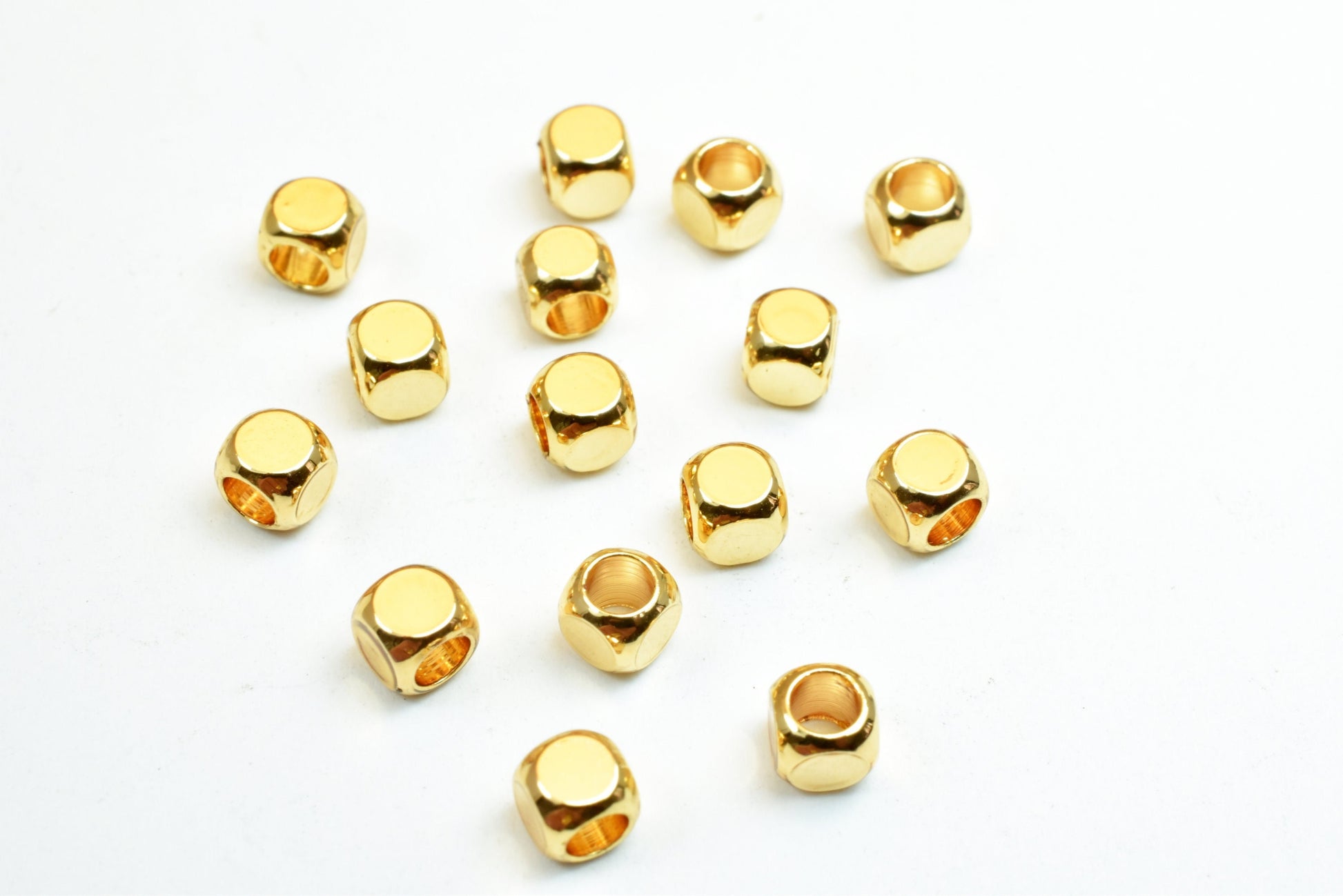 Gold filled EP and pinky gold filled Cube/Box beads size 3mm, 4mm,5mm,6mm and star solid spacer beads, findings for jewelry supplier